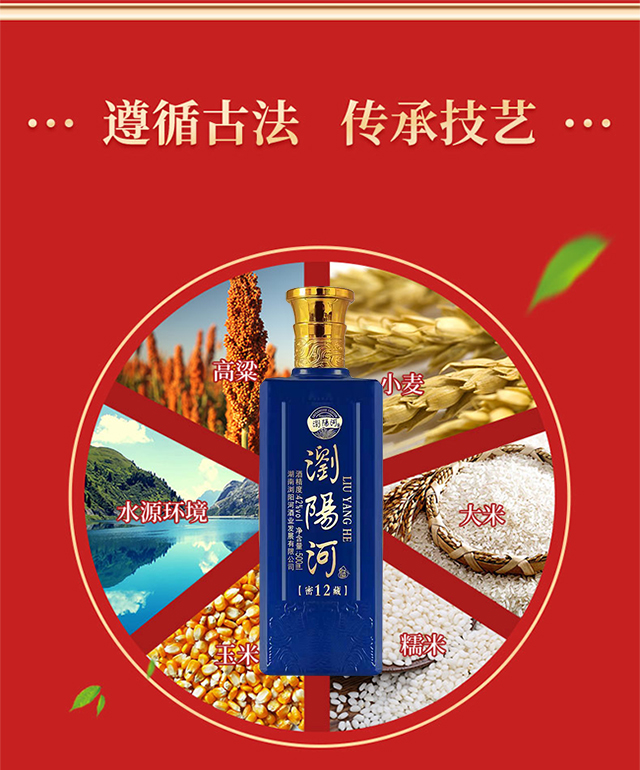 瀏陽(yáng)河酒密藏12 42°500ml濃香型白酒